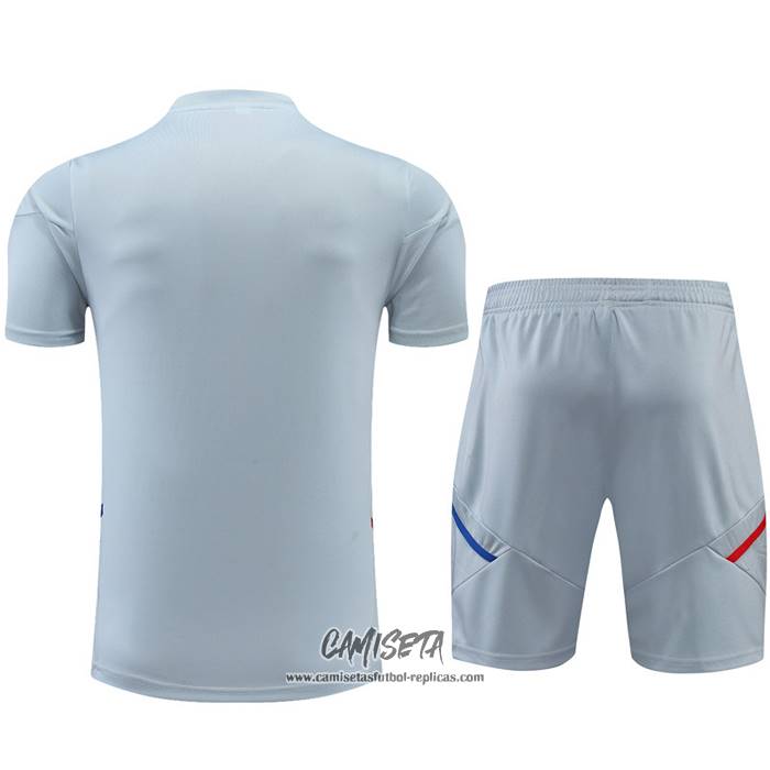 Chandal del Lyon 2022-2023 Manga Corta Gris - Pantalon Corto